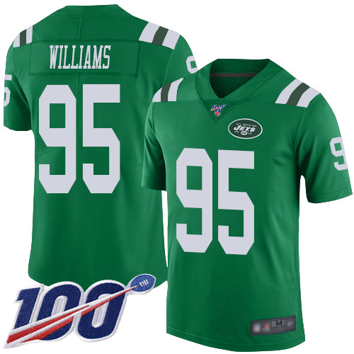 New York Jets Limited Green Men Quinnen Williams Jersey NFL Football #95 100th Season Rush Vapor Untouchable->new york jets->NFL Jersey